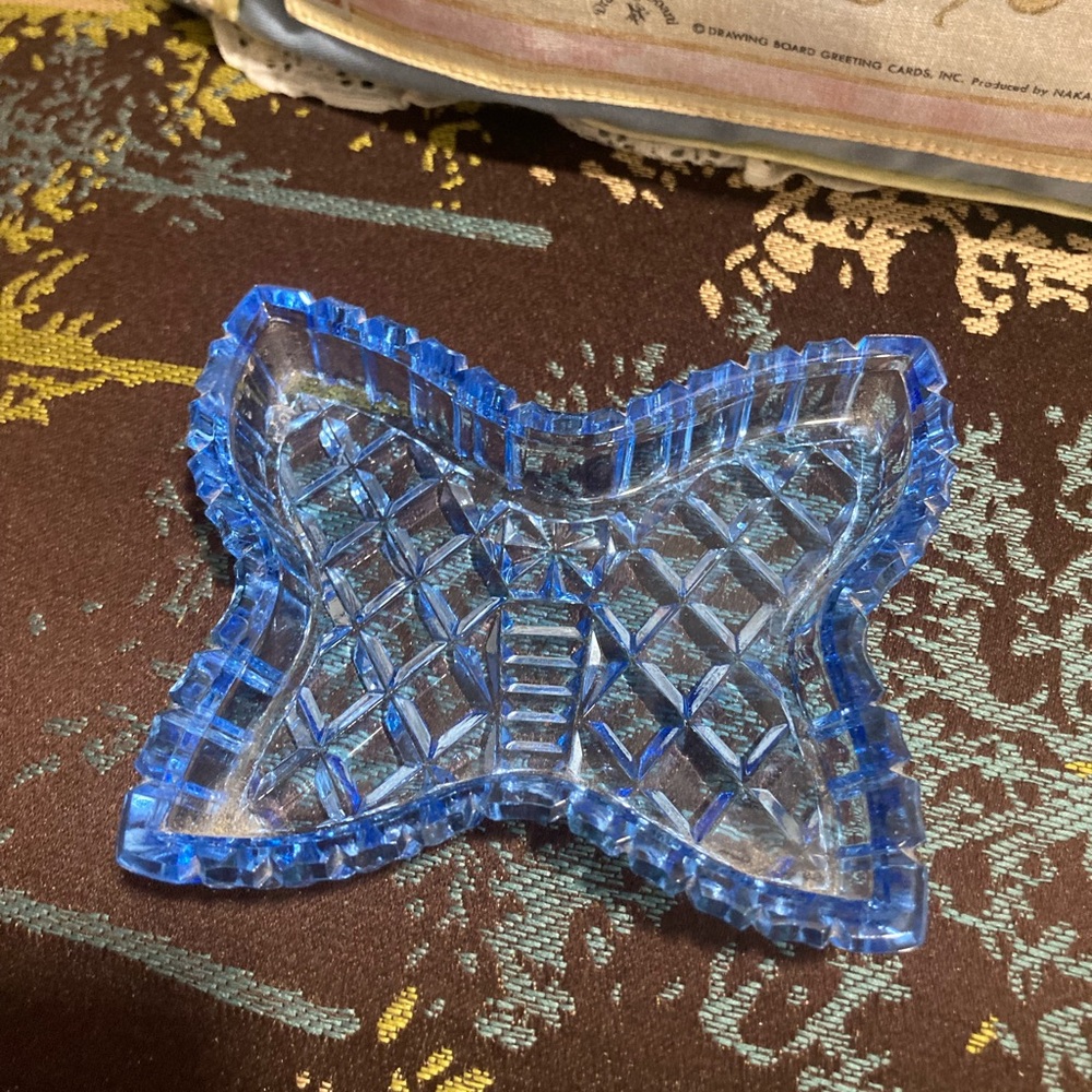 Blue Butterfly Trinket Dish
